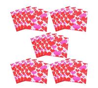 Love Heart Paper Napkins - Hojas de tejido decorativo, Valentine Tableware | Square Napkins con fuerte función de absorción, Cute Towel for Dining Room Events, Comidas de cocina, Ocasión Romántica