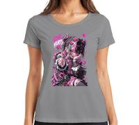 Love Hurts Anime Emo Girl Pastel Japan Y2K - Camiseta para mujer, gris, XL