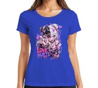 Love Hurts Anime Girl Menhera Gothic Japan Y2K - Camiseta para mujer, azul, XL