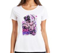 Love Hurts Anime Girl Menhera Gothic Japan Y2K - Camiseta para mujer, Blanco, XL