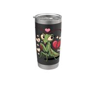 Love Hurts Mantis Praying Mantis Bug Insect Pun Vaso térmico de acero inoxidable de doble pared