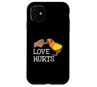 Love Hurts Sun Conure For Sun Conure Parrot Birds Lovers Carcasa para iPhone 11