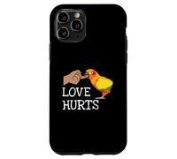 Love Hurts Sun Conure For Sun Conure Parrot Birds Lovers Carcasa para iPhone 11 Pro