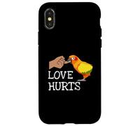 Love Hurts Sun Conure For Sun Conure Parrot Birds Lovers Carcasa para iPhone X/XS