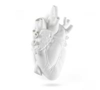 SELETTI Love in Bloom Jarrón gigante, blanco, h 60 cm, fibra de vidrio