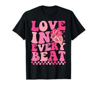 Love In Every Beat Cardiac Nurse Heartbeat Cardiology Pride Camiseta