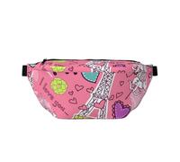 Love in Paris - Riñonera cruzada con cinturón ajustable para mujeres y hombres, multicolor, Talla única, Mochila de senderismo