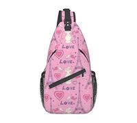 Love in Paris Sling Bag, Chest Bag Daypack, Crossbody Sling Mochila para Viajes, Deportes, Correr, Senderismo