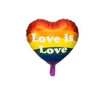 Love Is Aluminio Globo Forma Corazón, Compromiso Globo Metalizado, Pride, Boda Arcoiris Globo Fiesta Decoración Helio o Aire