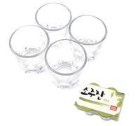 Love is Art Juego de 4 vasos de chupito Soju coreanos para whisky, tequila y licores, aptos para lavavajillas, cristal transparente, 50 ml