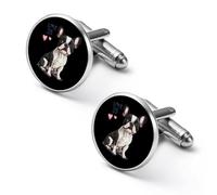Love Is Boston Terrier Bostie - Gemelos de moda para hombre, juego de gemelos clásicos para camisas de boda y negocios, 1.7cm, Metal, No es una piedra preciosa