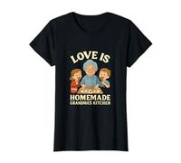 Love Is Homemade Grandmas Cocina Hornear Novedad Camiseta