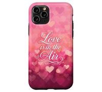 Love is in The Air Pink Hearts Valentine Carcasa para iPhone 11 Pro