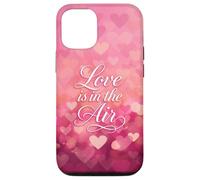 Love is in The Air Pink Hearts Valentine Carcasa para iPhone 12/12 Pro