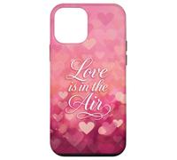Love is in The Air Pink Hearts Valentine Carcasa para iPhone 12 Mini