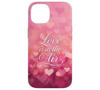 Love is in The Air Pink Hearts Valentine Carcasa para iPhone 14