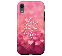 Love is in The Air Pink Hearts Valentine Carcasa para iPhone XR