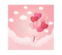 Love Is In The Air Pink Serviette (20 Stücke)