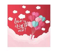 Love Is In The Air Red Serviette (20 Stücke)