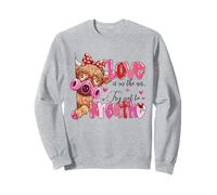 Love Is In The Air Try Not Breathe Cow Valentine Design Sudadera