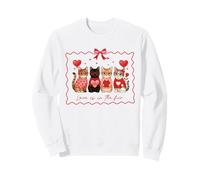 Love Is In The Fur Cat Lovers, Arte de San Valentín con Forma de corazón de Gato Sudadera
