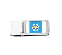 Love is Love Art Deco - Cartera delgada de acero inoxidable con clip para dinero