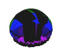 Love Is Love Black Lives Matter Gorro de ducha Mujeres Gorros de pelo largo reutilizables Gorro de ducha de baño de doble capa ajustable para mujeres Niños Adecuado para todas las longitudes
