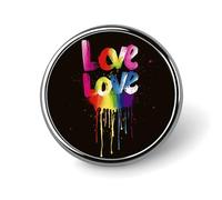 Love Is Love Is Love Insignia redonda de aleación de aluminio duradera, broche de botón ligero para camisas, chaquetas, sombreros, uniformes de 1 pulgada
