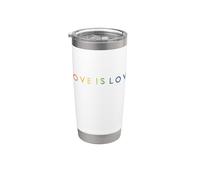 LOVE IS LOVE - LGBT Gay Pride Month Vaso térmico de acero inoxidable de doble pared