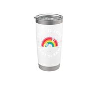 Love is Love LGBTQ Ally 2024 Pride Month Rainbow Vaso térmico de acero inoxidable de doble pared