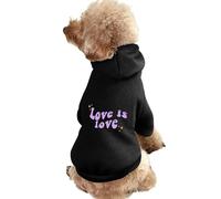 Love is Love Pet Dog Sudaderas con Capucha Ropa para Perros pequeños Chaleco Chihuahua Ropa Abrigo cálido Chaqueta Otoño Cachorro Trajes Gatos Perros Ropa 2XL