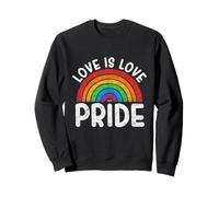 Love is Love Pride LGBTQ Orgullosa aliada Rainbow Heart Queer LGBT Sudadera