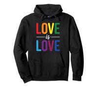 Love is Love Rainbow Colors LGBTQ+ Pride Support Sudadera con Capucha