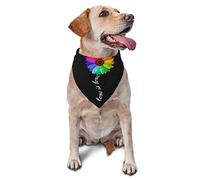 Love is Love Rainbow Sunflower Spring Dog Bandanas Boy Bulk Puppy Pañuelo Ajustable Triángulo Suave Baberos Accesorios para Perros Pequeños Medianos Grandes Gatos Blanco