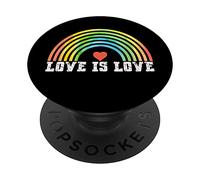 Love is Love Rainbow Vintage Pride LGBTQ PopSockets PopGrip Adhesivo