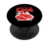 Love Is Love Together Forever (Declaración de Amor y gráfico) PopSockets PopGrip Adhesivo