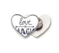 Love Is Magic - Broche de metal con diseño de corazón
