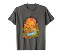 Love is Never Still - Arte Vintage de la Naturaleza del río Sol de los años 70 Camiseta