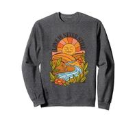 Love is Never Still - Arte Vintage de la Naturaleza del río Sol de los años 70 Sudadera