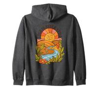 Love is Never Still - Arte Vintage de la Naturaleza del río Sol de los años 70 Sudadera con Capucha