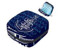 Love is The Anchor - Bolsa de almacenamiento de servilletas sanitarias con patrón azul, bolsa grande para copa menstrual con cremallera, bolsa de compresas menstruales, bolsa para almacenar