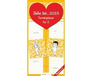 Love ist... Agenda para 2 2025, temporizador familiar, planificador de citas, calendario de parejas, calendario familiar, 22 x 45