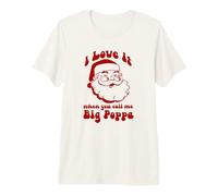 Love it Big Poppa Santa Baby Vintage Christmas Vibes Rojo Camiseta Premium