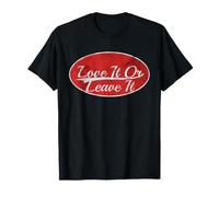 Love It Or Leave It Patriotic Varsity Graphic Camiseta