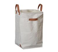 LOVE IT STORE IT Premium Cesta de almacenamiento con asas - Cesto para la ropa sucia de tela de lino y algodón - Beige - Estable y versátil - 35 x 35 x 58 cm