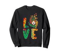 Love Jack Russell Terrier Dog Sunflower Tie Dye Leoparad Sudadera