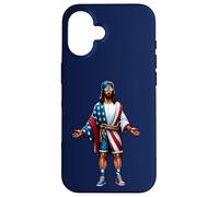 Love Jesus and America Too, bandera de EE. UU., Iglesia cristiana del 4 de julio Carcasa para iPhone 16