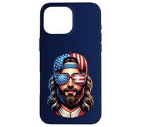 Love Jesus and America Too, bandera de EE. UU., Iglesia cristiana del 4 de julio Carcasa para iPhone 16 Pro Max