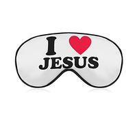 Love Jesus Sleep Masks Eye Cover Blackout con correa elástica ajustable Night Blindfold para Mujeres Hombres Yoga Travel Nap