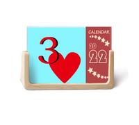 Love Jupiter Heart 3 Poker 2022 Calendario de escritorio Planificador de 12 meses